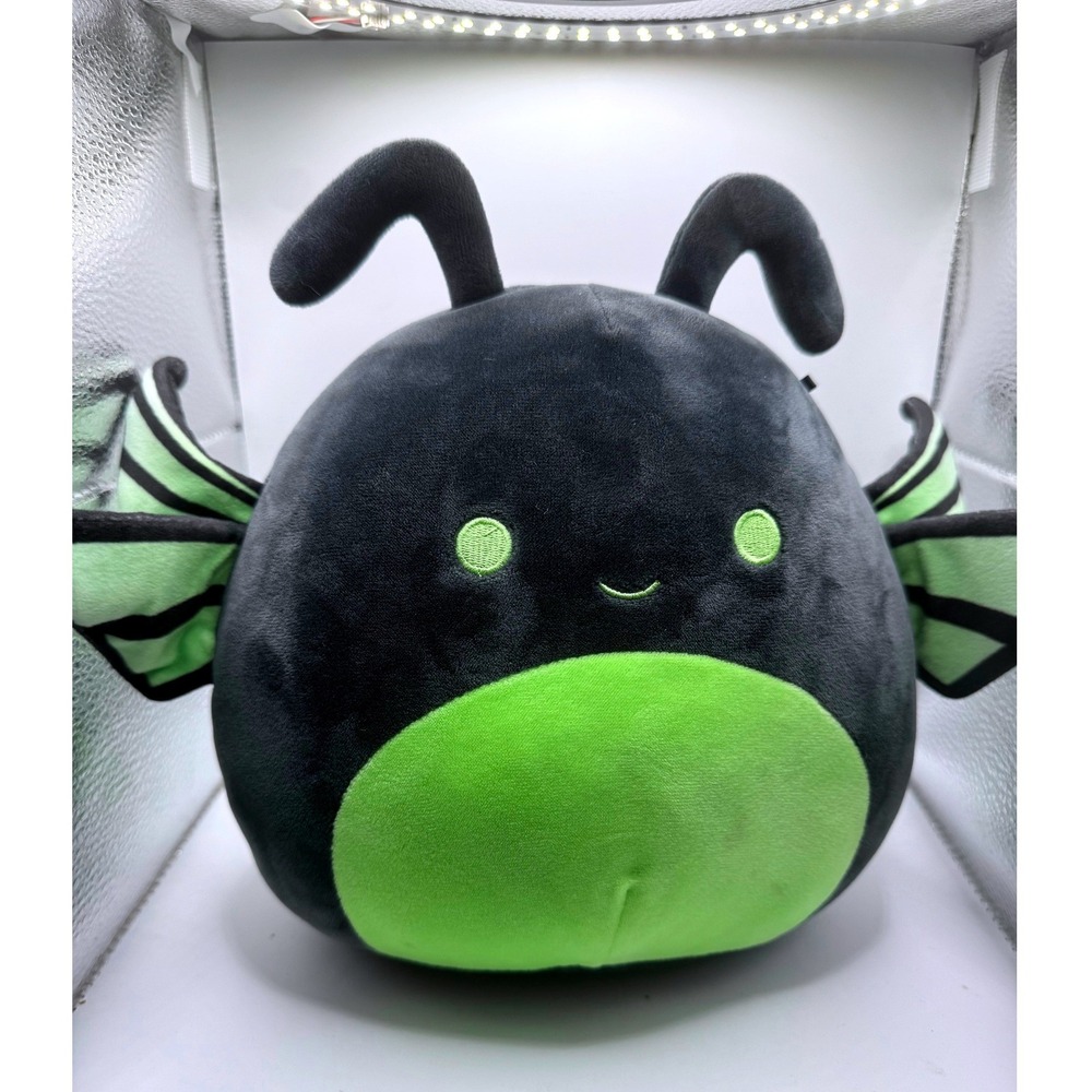 Squishmallows Fury the Moth Check-In Series 1 Black Green Plush Toy 8 inch